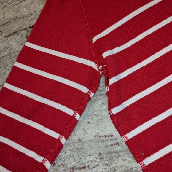 Land's End Crewneck Red & White Striped 100% Cotton EUC Small - Picture 3 of 8